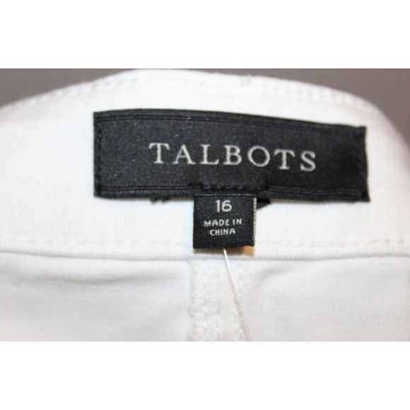 NWT Talbots Denim Pencil Jean Skirt Button Front Raw Hem Plus Size 16 HW7675 - Picture 3 of 7